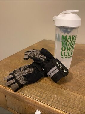 Weightlifting Gloves, 1st Phorm Protein Shaker Bottle